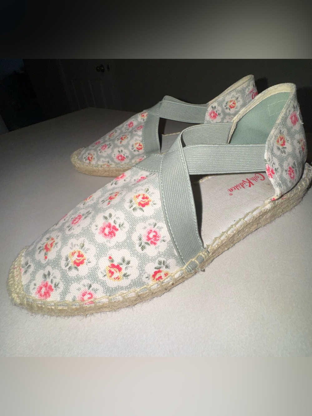 Cath Kidston Womens Floral Espadrilles UK 40 US 9 Shabby Chic Cottagecore Rose